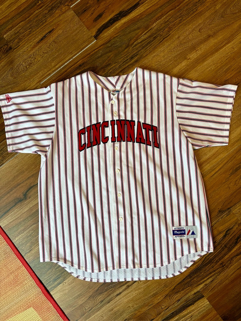 Vintage Cincinnati Reds Pinstripe Jersey 2XL 1900s Throwback Embroidered MLB